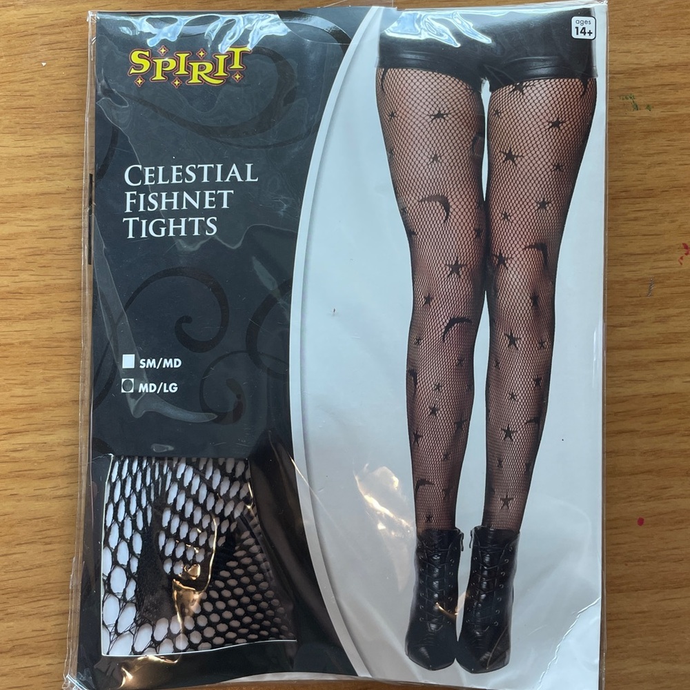 Spirit Black Celestial Patterned Tights